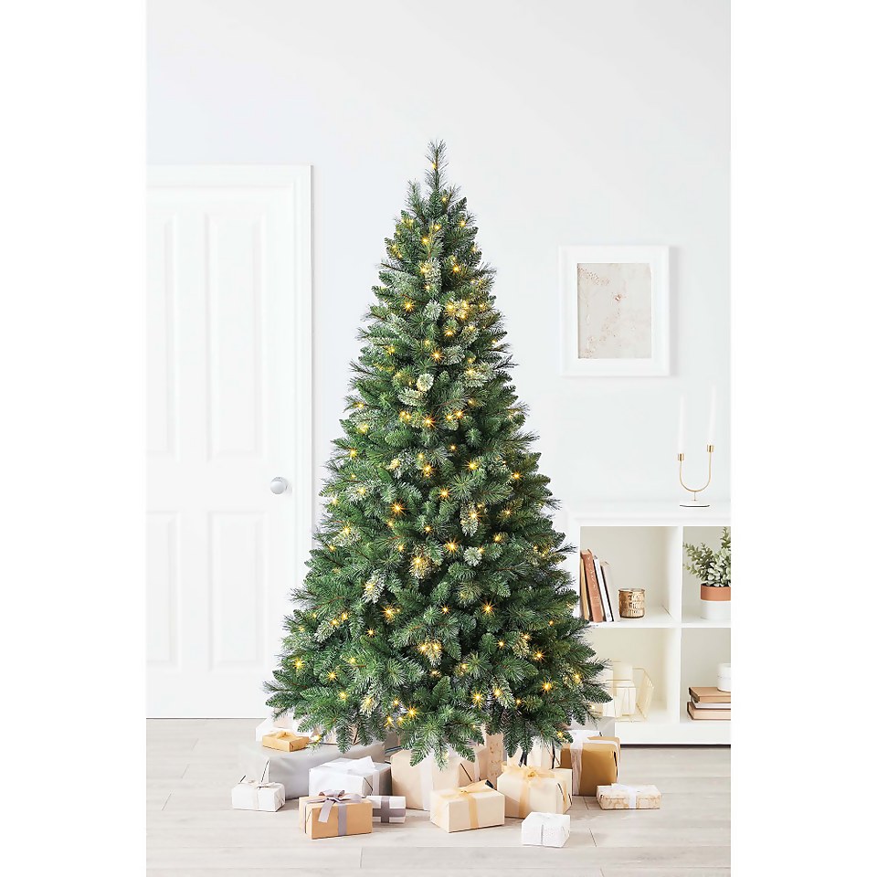 7ft Beauly Pine Pre-lit Artificial Christmas Tree