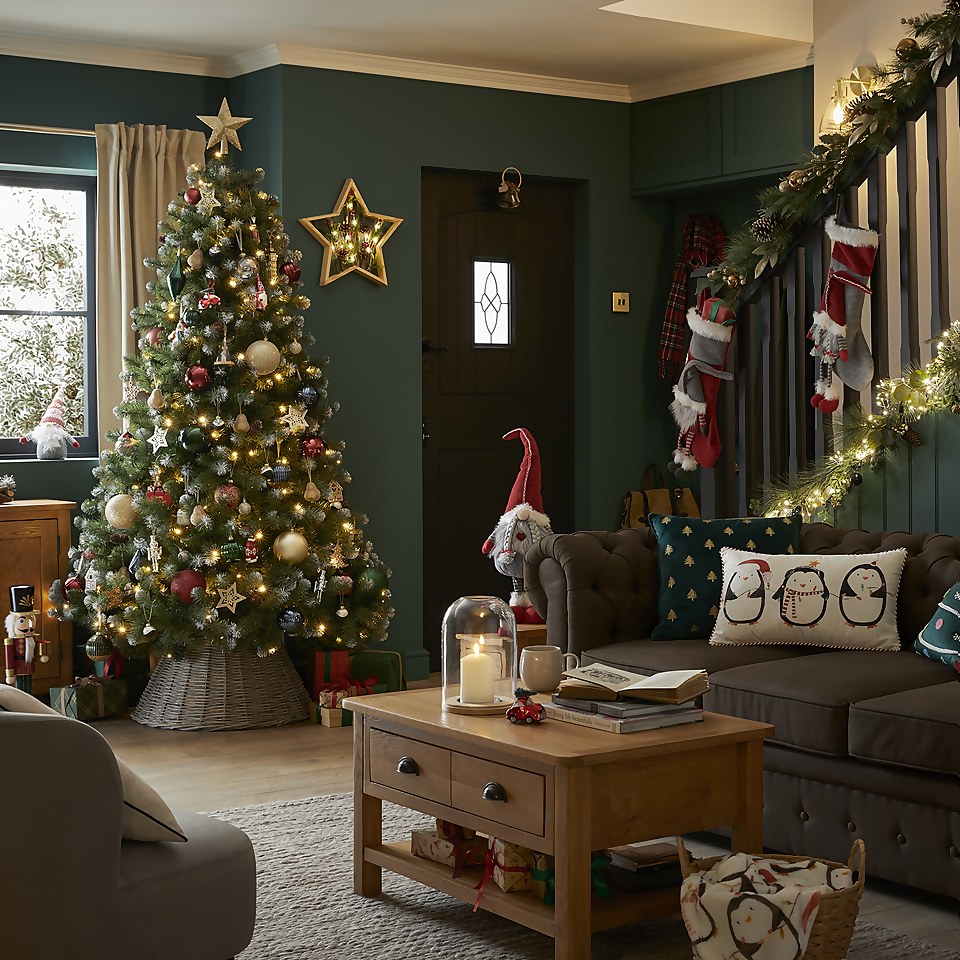 7ft Derry Spruce Pre-lit Premium Christmas Tree