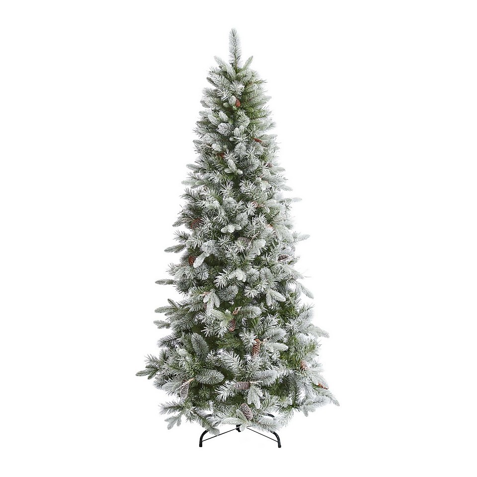 7ft 6in Snowy Bryce Pre-Decorated Artificial Christmas Tree