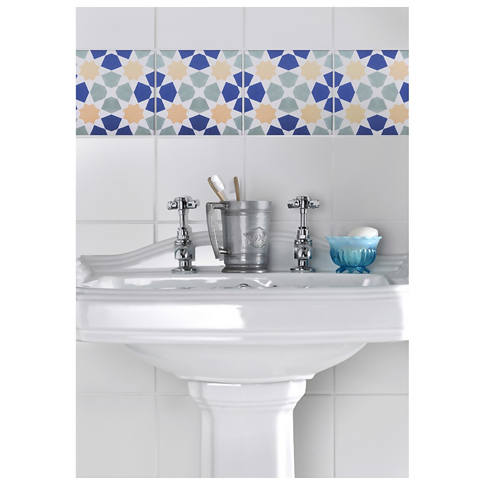 V&A Classic White Wall & Floor Tile 200x200mm (Sample Only)