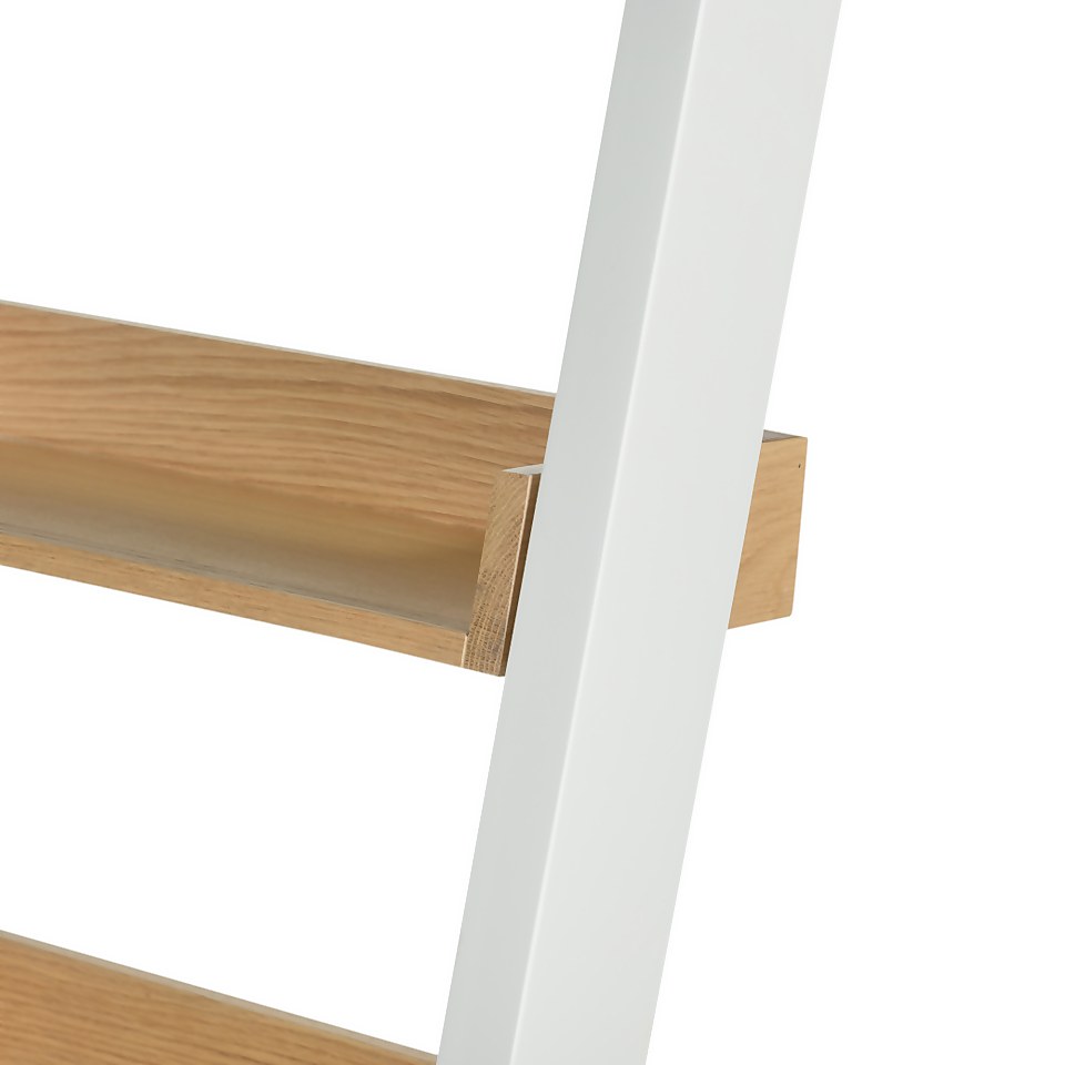 Ashstead Ladder Shelf - Oak & Ivory