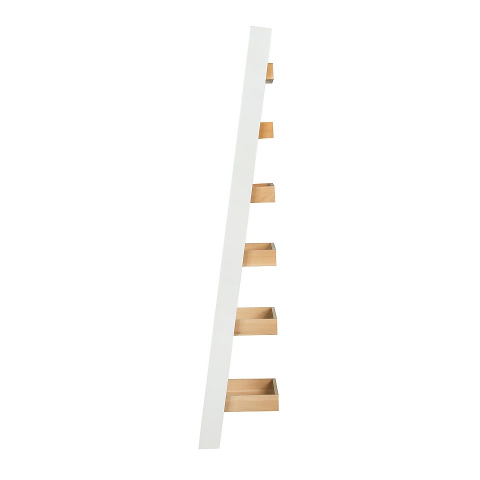 Ashstead Ladder Shelf - Oak & Ivory