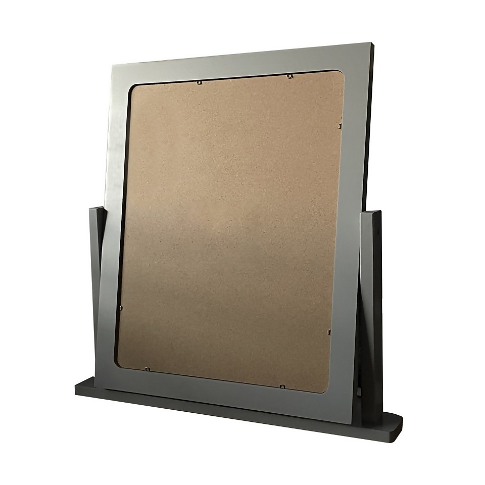 Square Dressing Table Mirror Grey Homebase
