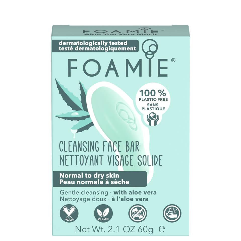 FOAMIE Face Bar - Aloe Vera for Normal to Dry Skin