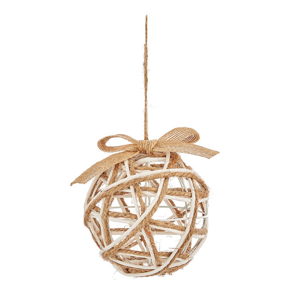 Rope Wrapped Wire Christmas Tree Decoration