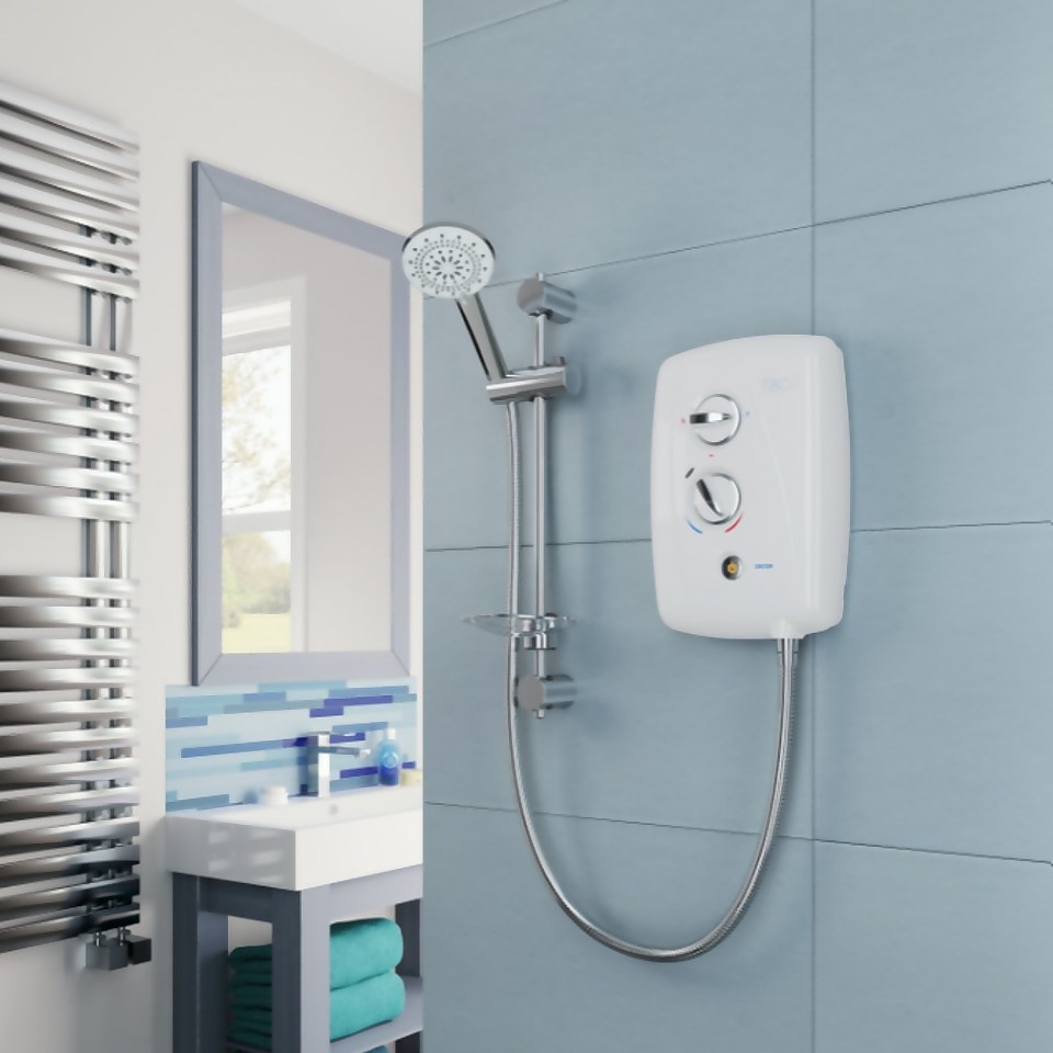 T80 Easi-Fit+ 8.5kW Electric Shower - White