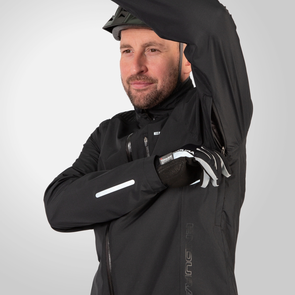 Men s Hummvee Waterproof Hooded Jacket Black