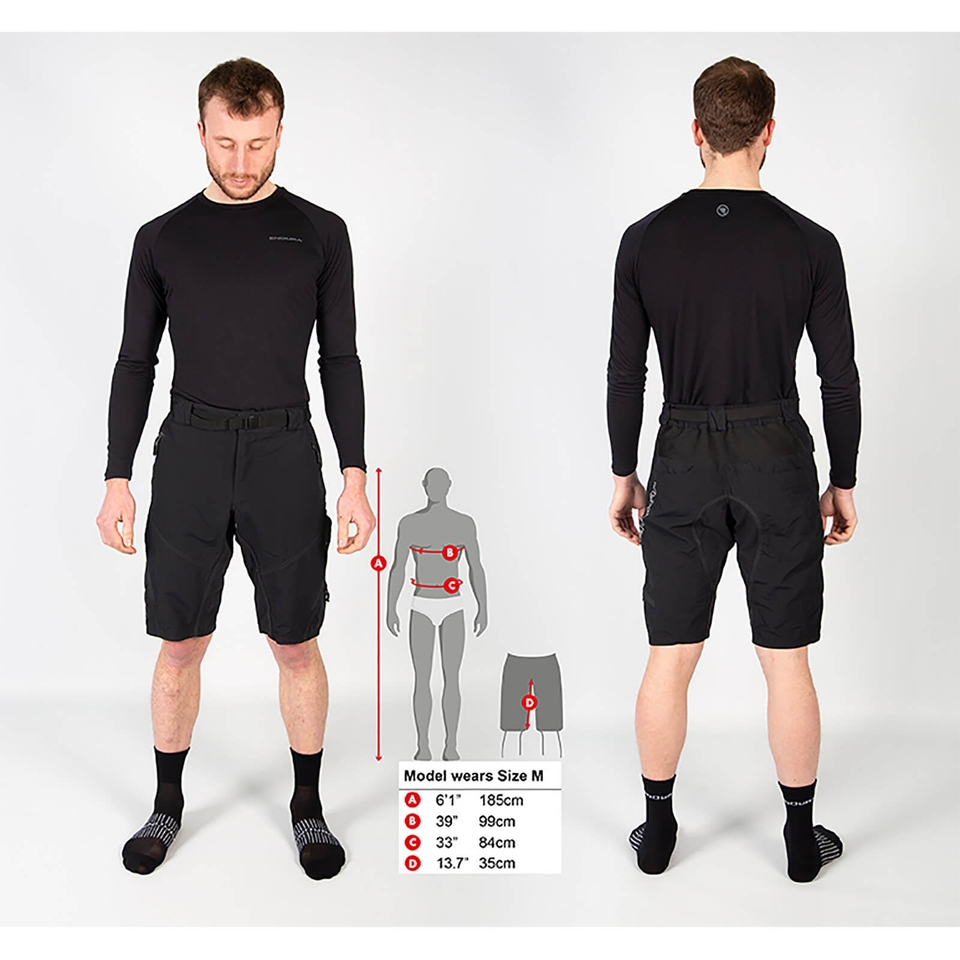 Men's Hummvee Shorts II (With Liner) - Black