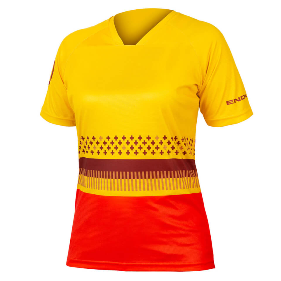 Endura Women's SingleTrack Print T - Saffron