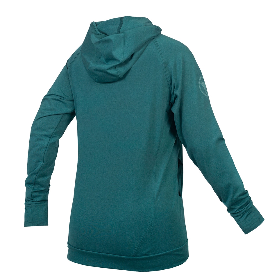 SingleTrack Hoodie für Damen - Fichtgrün