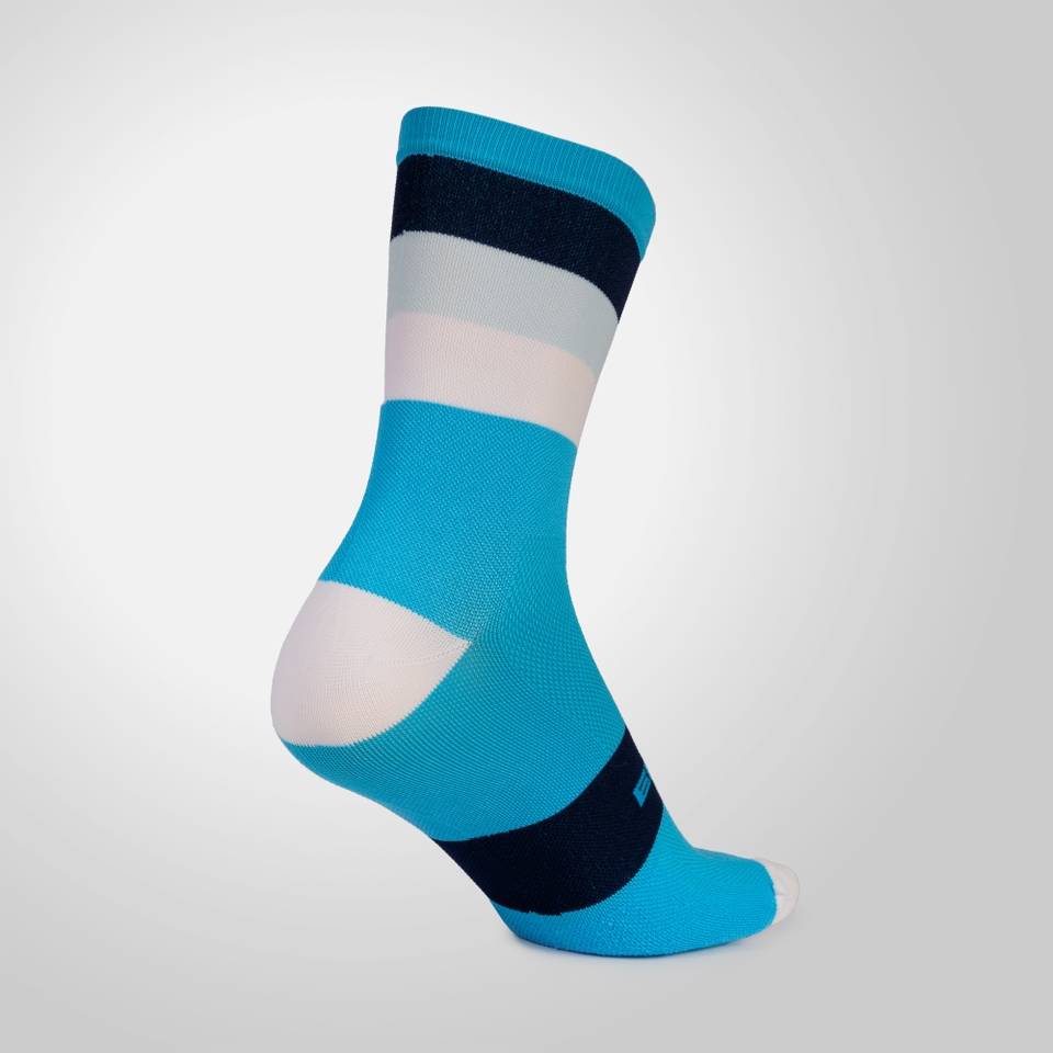 Bandwidth Streifensocken für Herren - Neon-Blau