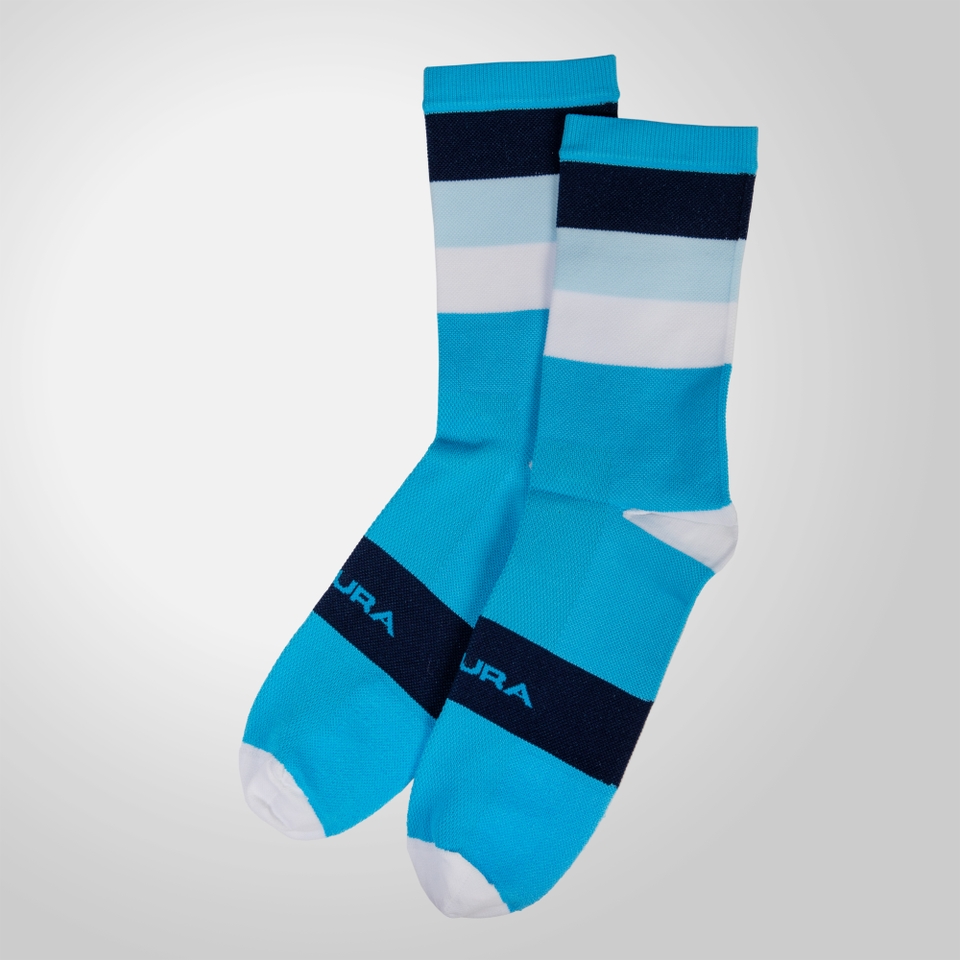 Bandwidth Streifensocken für Herren - Neon-Blau