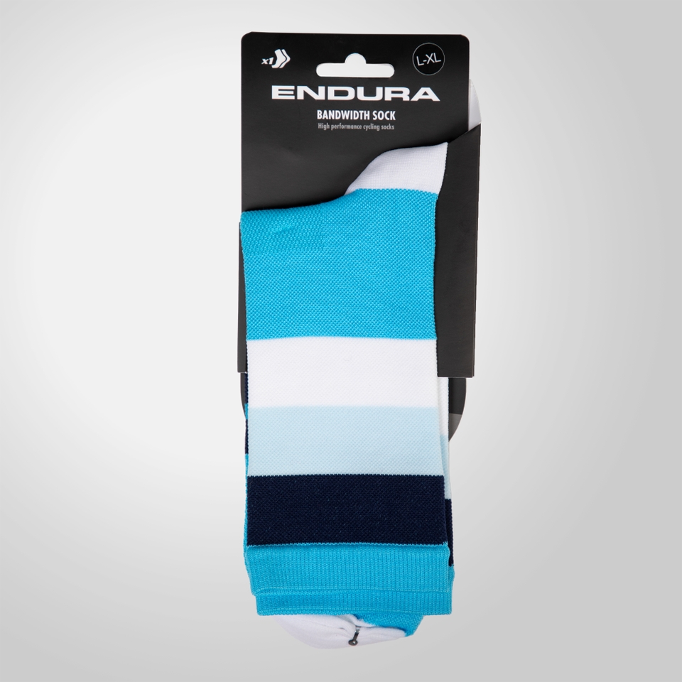 Bandwidth Streifensocken für Herren - Neon-Blau