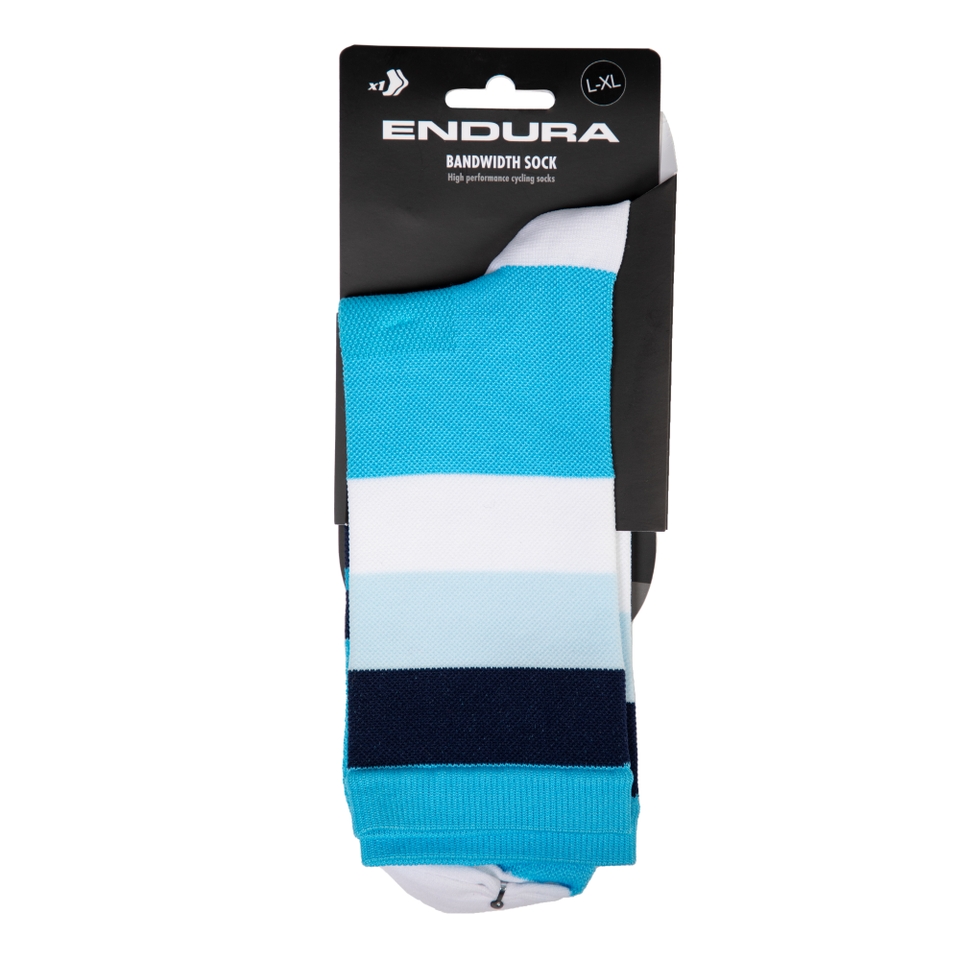Bandwidth Streifensocken für Herren - Neon-Blau