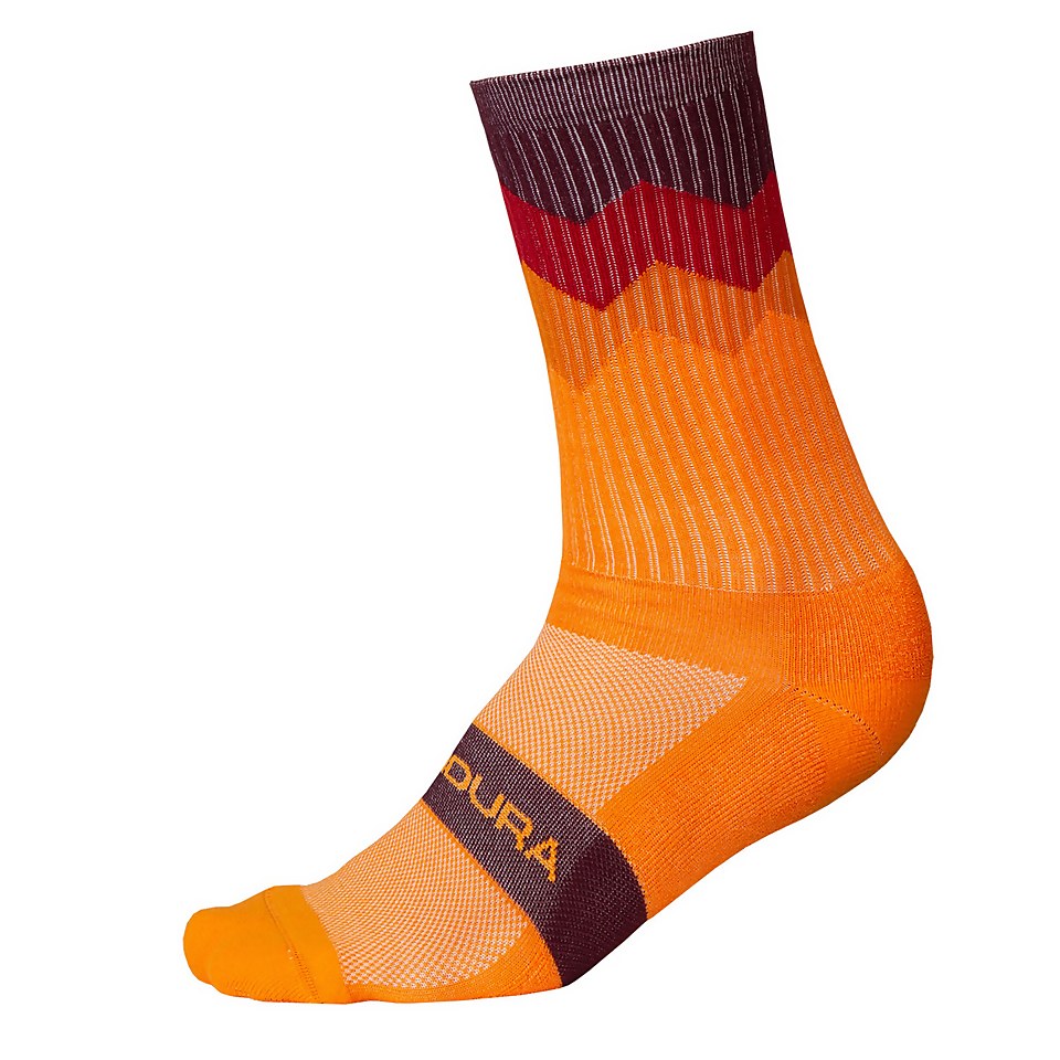 Jagged Sock - Tangerine