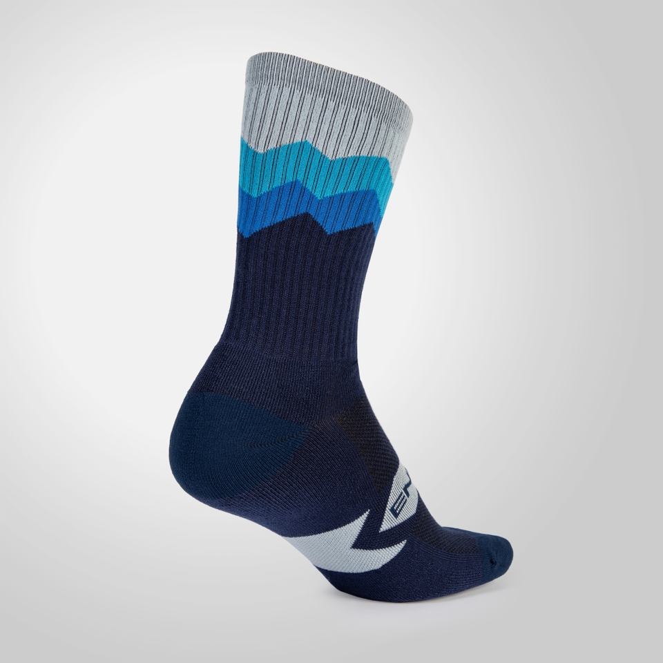 Zacken Socken für Herren - Marineblau