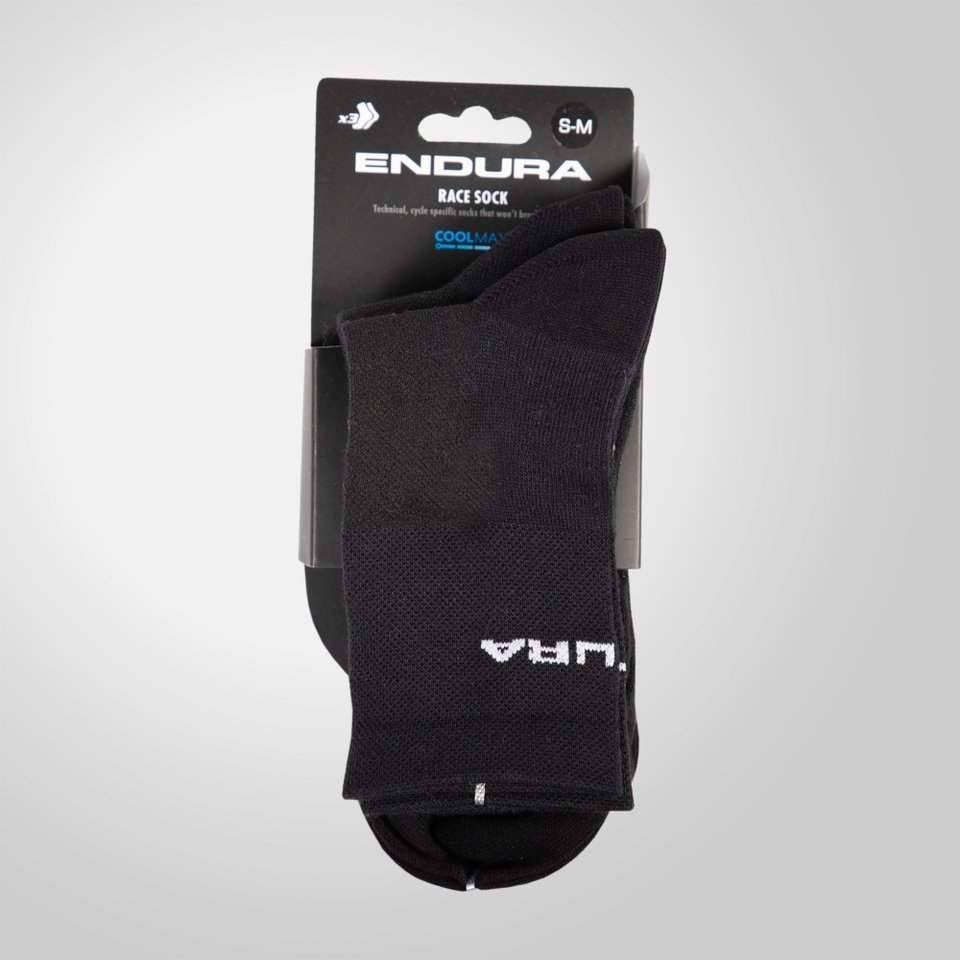 Coolmax® Race Socken (Dreierpack) für Herren - Schwarz
