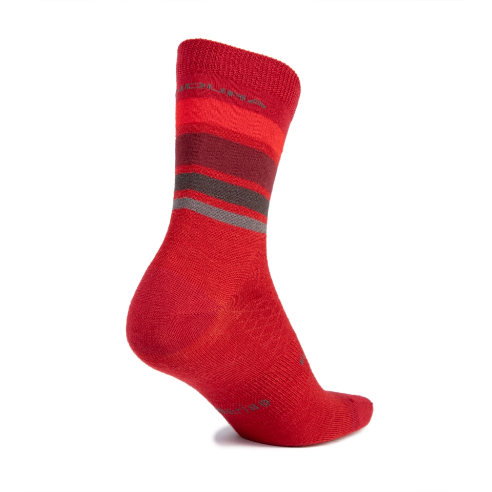 BaaBaa Merino Stripe Socken für Herren - Rot