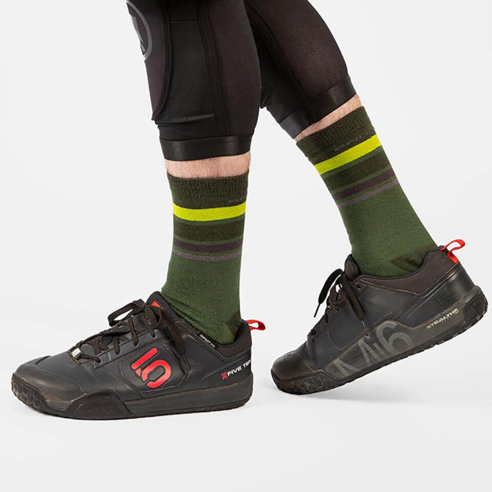 BaaBaa Merino Stripe Sock - Black