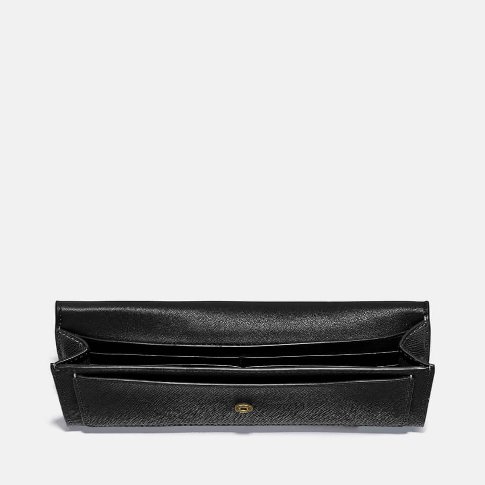Coach Women's Crossgrain Leather Soft Wallet - Li/Black