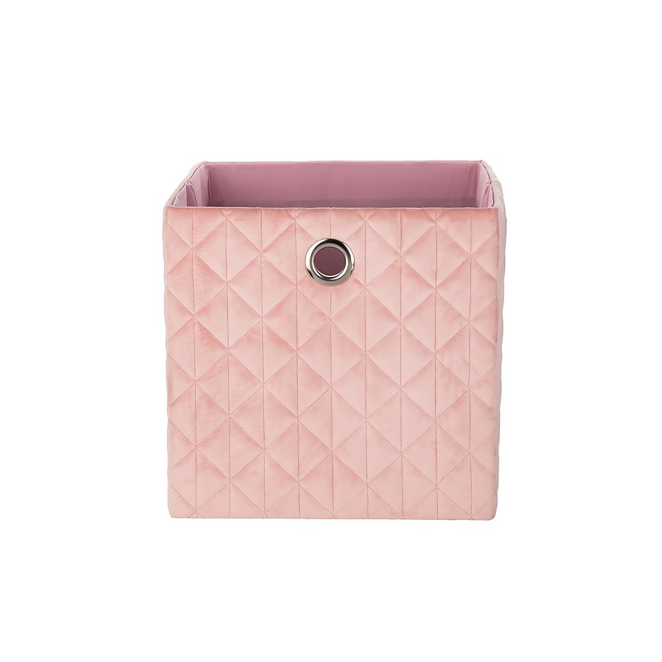 Clever Cube Quilted Velvet Insert - Blush Pink