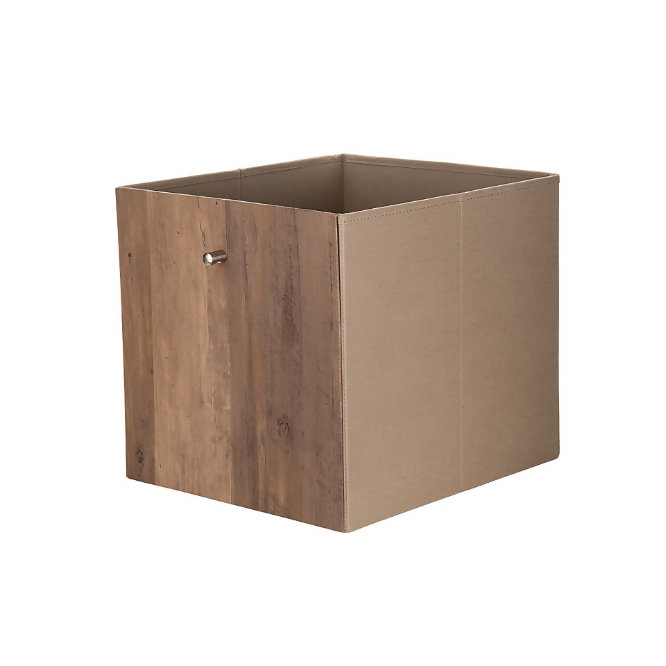 Clever Cube Timber Front Insert - Faux Dark Wood
