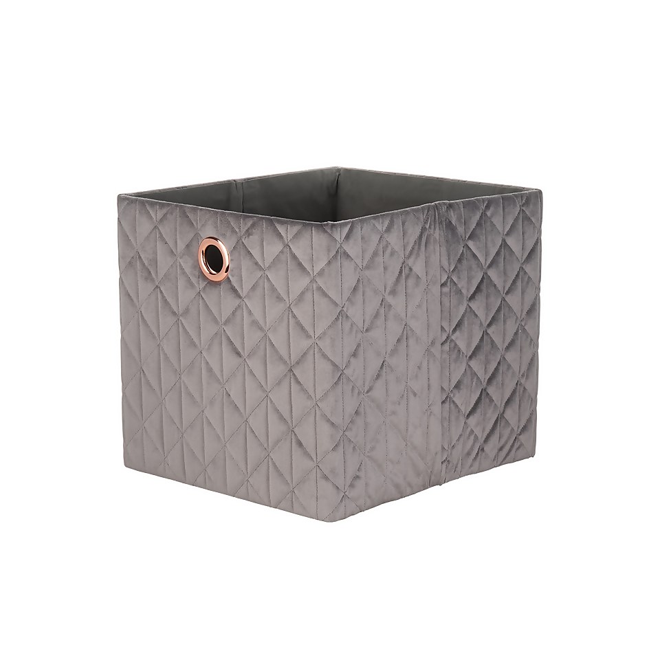 Clever Cube Quilted Velvet Insert - Grey