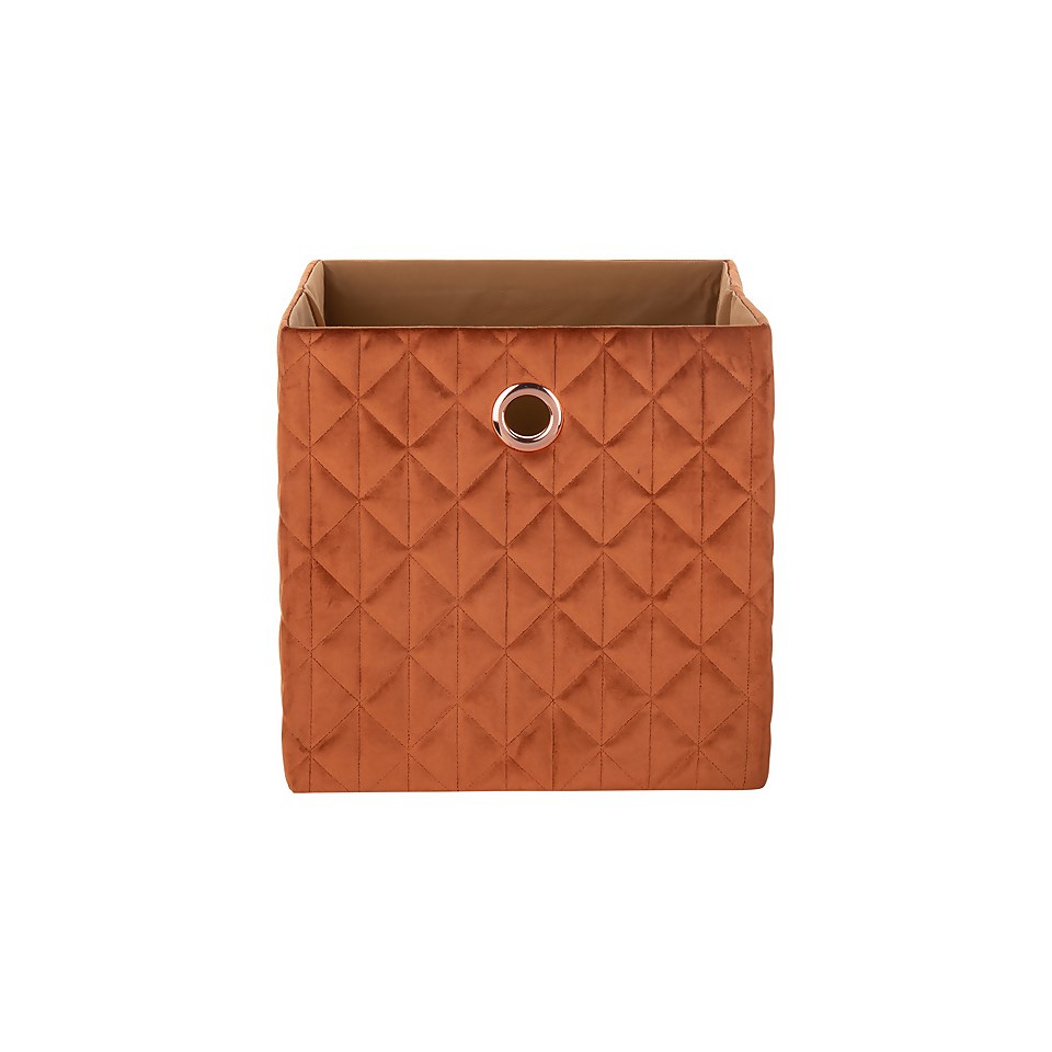 Clever Cube Quilted Velvet Insert - Rust