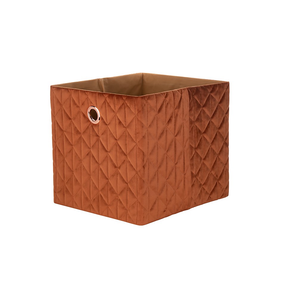 Clever Cube Quilted Velvet Insert - Rust