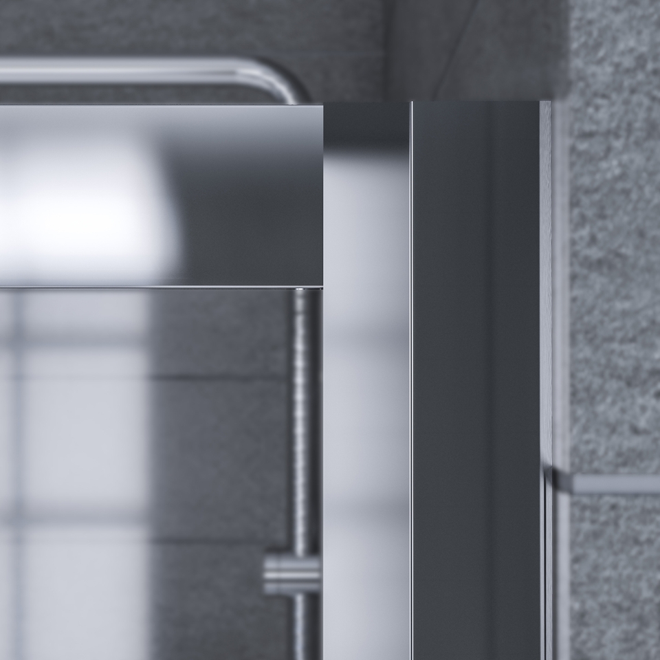 Aqualux Edge6 Sliding Shower Door - 1000 x 1900 (6mm Glass)