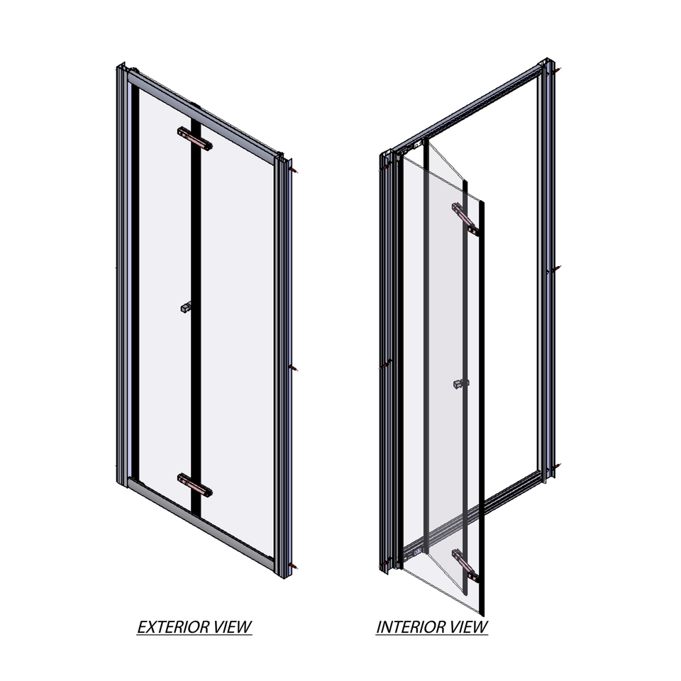 Aqualux Edge6 Bifold Shower Door 760 x 1900 (6mm Glass) Homebase