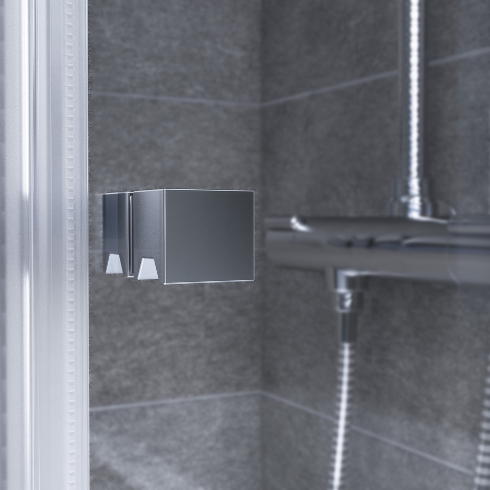 Aqualux Edge8 Bi-fold Shower Door - 900 x 2000mm (8mm Glass)