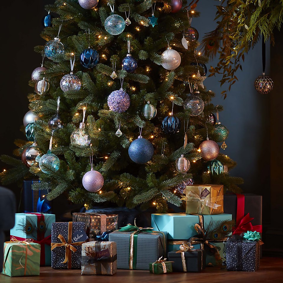 Purple Sequin Christmas Tree Bauble