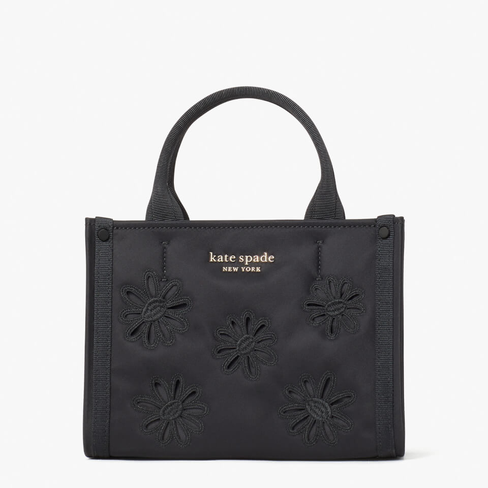 Kate Spade New York Women's The Little Better Sam Embroidery Nylon Mini Tote Bag - Black