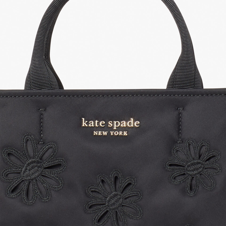 Kate Spade New York Women's The Little Better Sam Embroidery Nylon Mini Tote Bag - Black