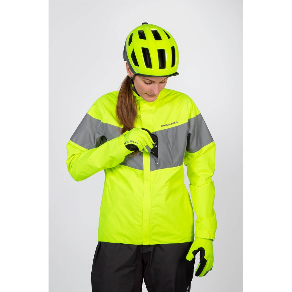 Urban Luminite EN1150 Wasserdichte Jacke für Damen - Neon-Gelb