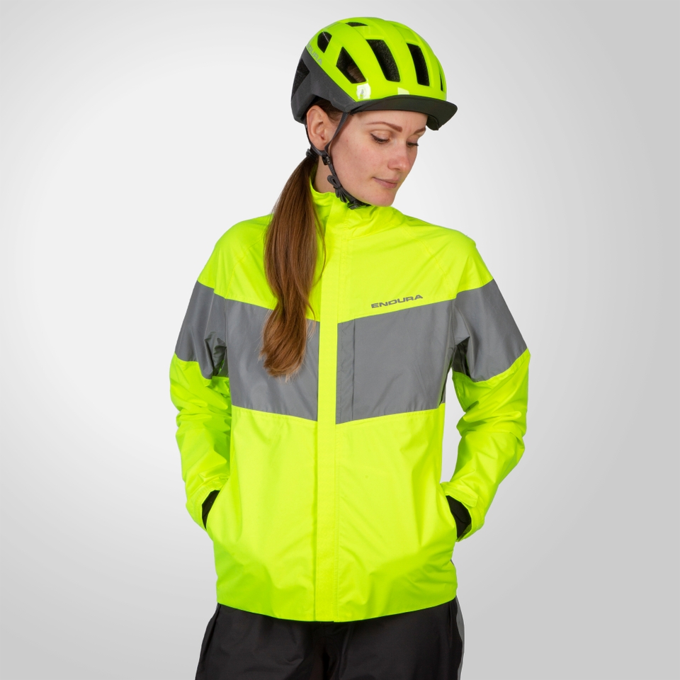 Urban Luminite EN1150 Wasserdichte Jacke für Damen - Neon-Gelb