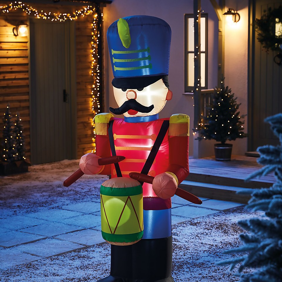 6ft Nutcracker Drummer Christmas Inflatable