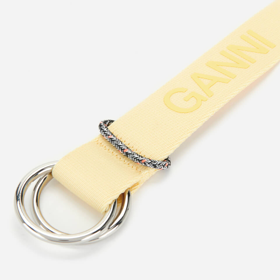 Ganni Women's Webbing Belt - Pale Banana