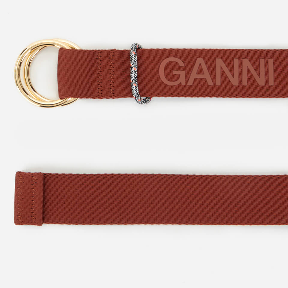 Ganni Women's Webbing Belt - Madder Brown