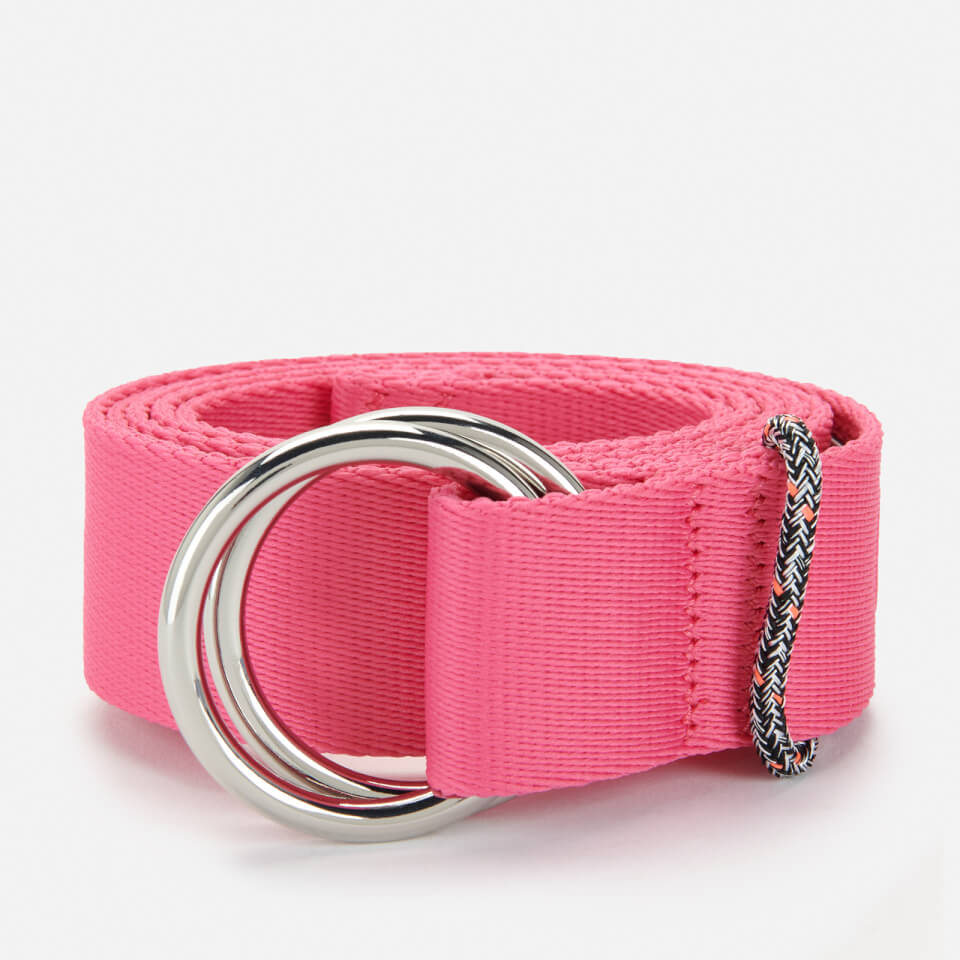 Ganni Women's Webbing Belt - Shocking Pink