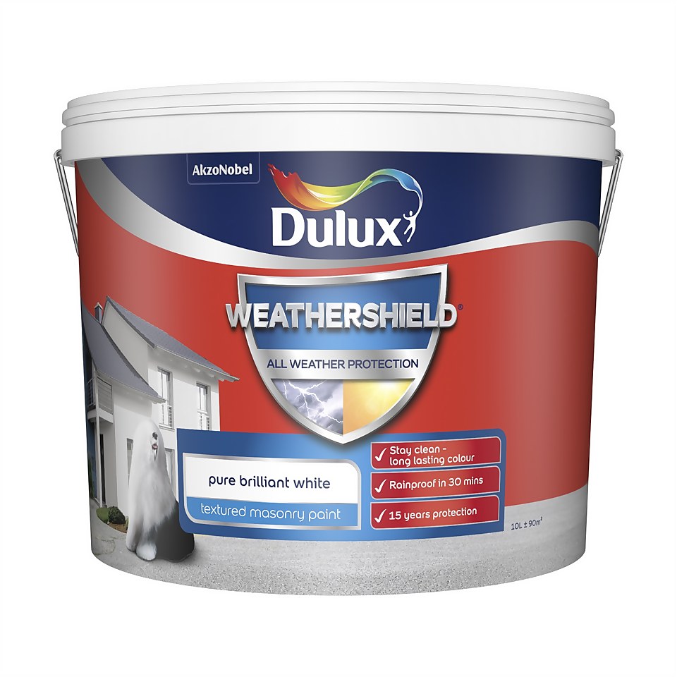 Dulux Weathershield Textured Masonry Paint Black - 750ml