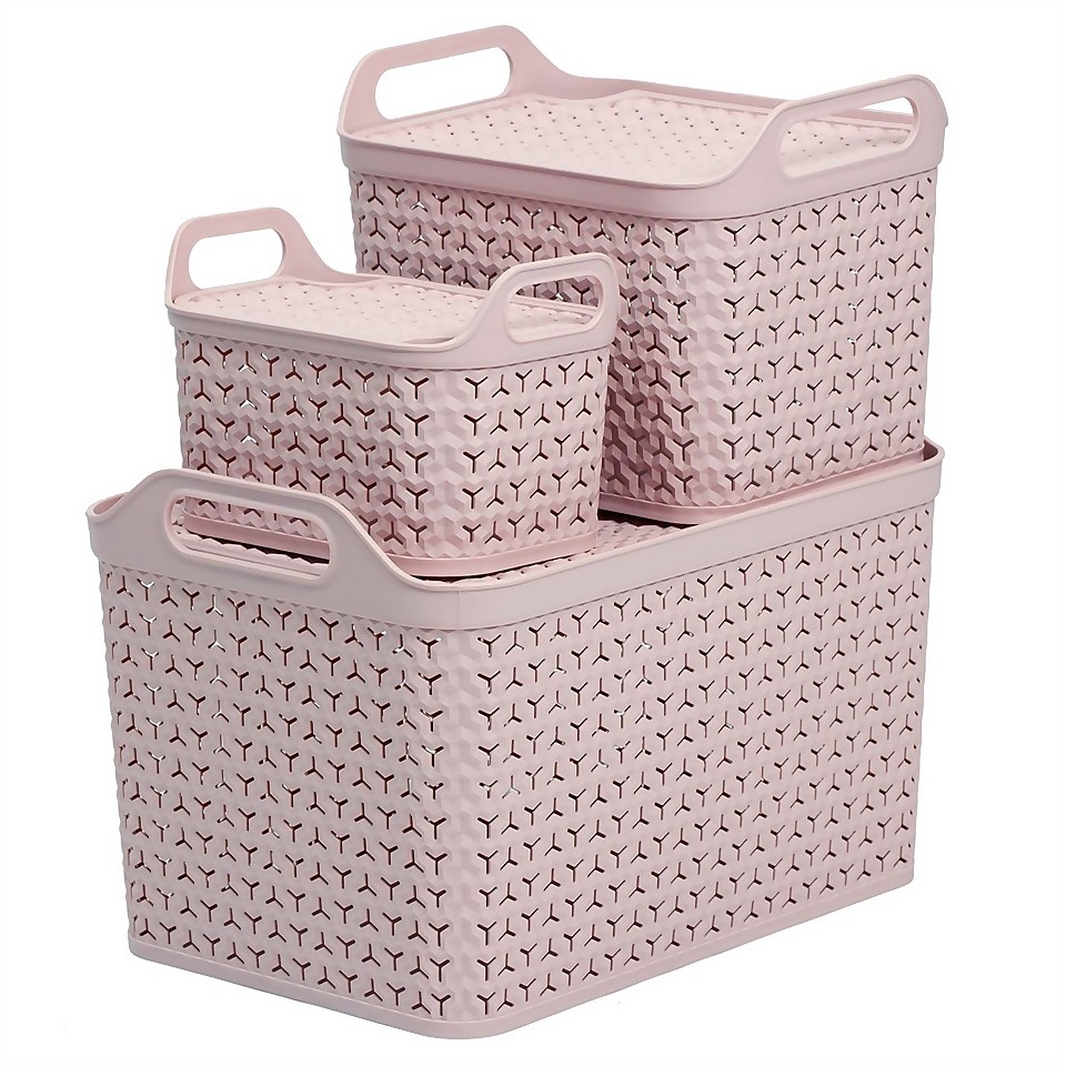 Small Urban Storage with Lid - Blush Pink