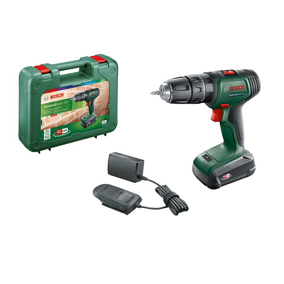 Bosch Universal Impact 18V Combi Drill with 1 x 1.5Ah Battery