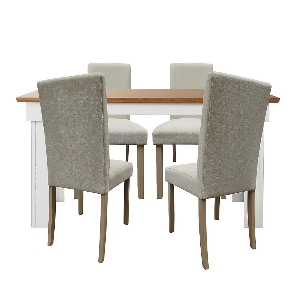 Diva 4 Seater Dining Set - Ivory