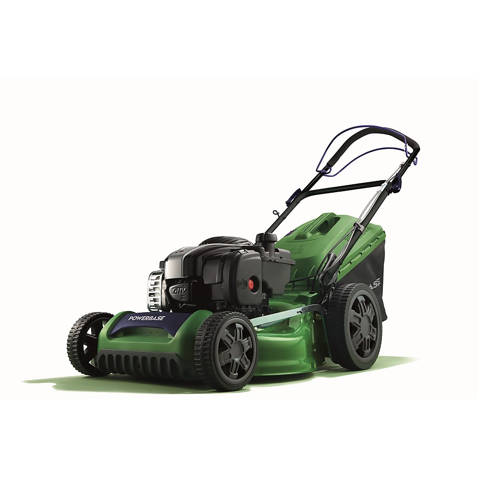 Powerbase 140cc 500e Petrol Lawn Mower 46cm Homebase