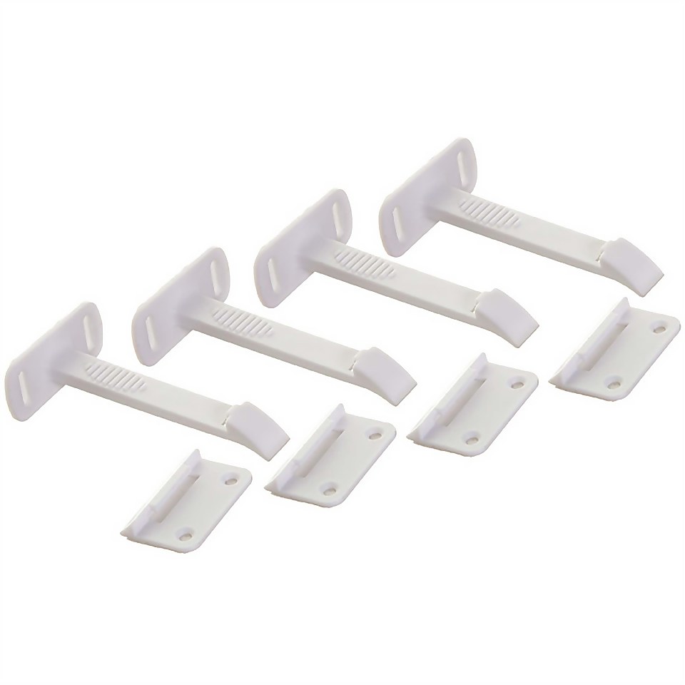 Dreambaby Long Adhesive Safety Latches - 4 Pack