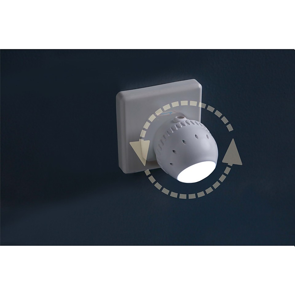 Dreambaby Auto-Sensor Swivel LED Night Light - White