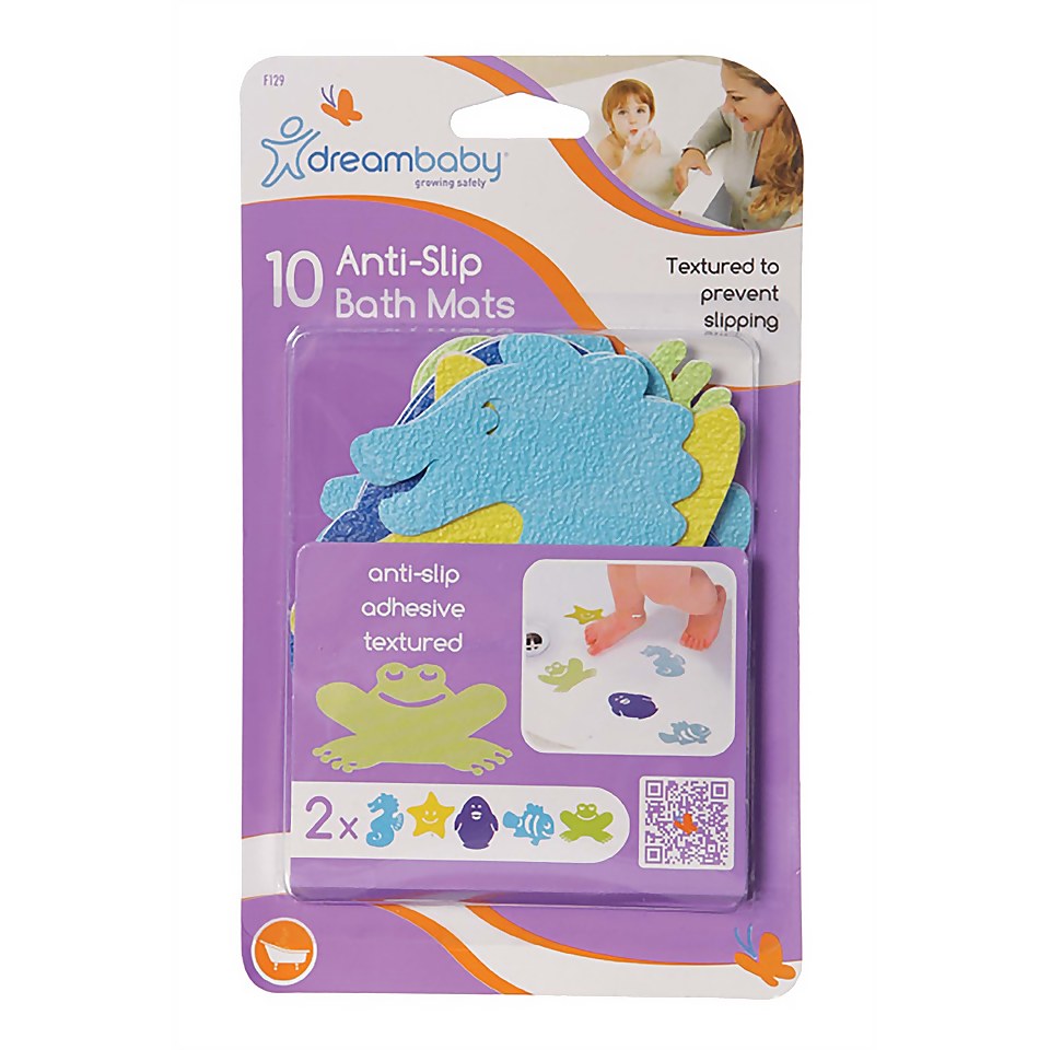Dreambaby Anti-Slip Adhesive Bath Mats - 10 Pack