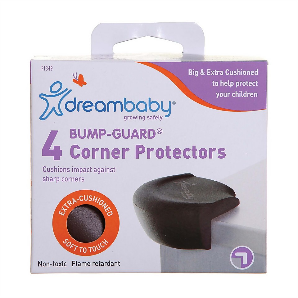 Dreambaby Bump-Guard Corner Protectors - Brown - 4 Pack